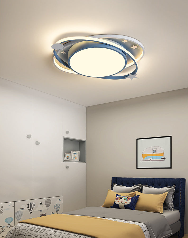 Dessin animé planète encastré plafonnier acrylique chambre d'enfant LED plafonnier