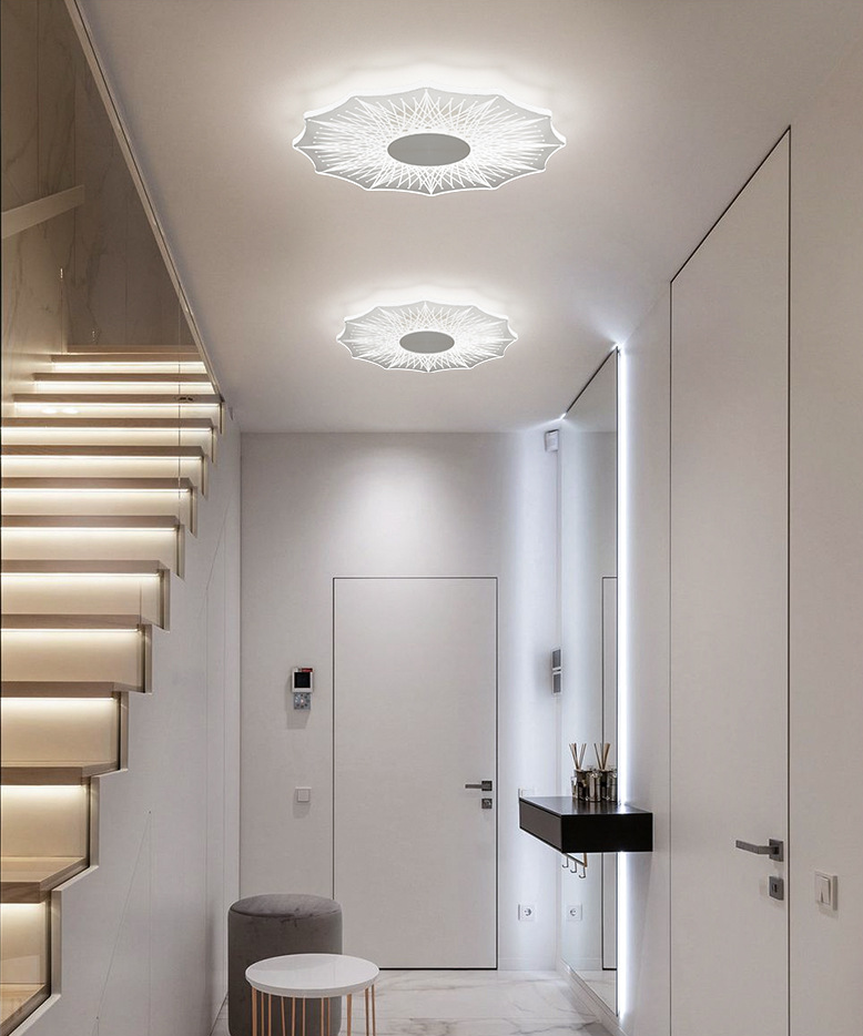 Ultrathin Acrilico Flush Mount Light Minimalista LED Clear Flushmount per Hallway