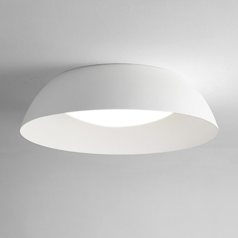 Nordic Style Bowl Shade Ceiling Lighting Metal Foyer LED Flush Light with Recessed Diffuser