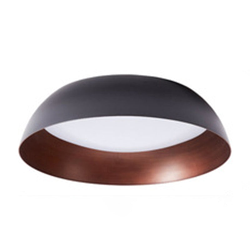 Nordic Style Bowl Shade Ceiling Lighting Metal Foyer LED Flush Light with Recessed Diffuser