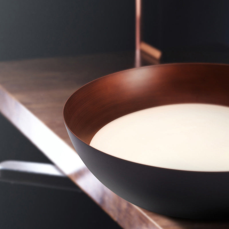 Nordic Style Bowl Shade Ceiling Lighting Metal Foyer LED Flush Light with Recessed Diffuser