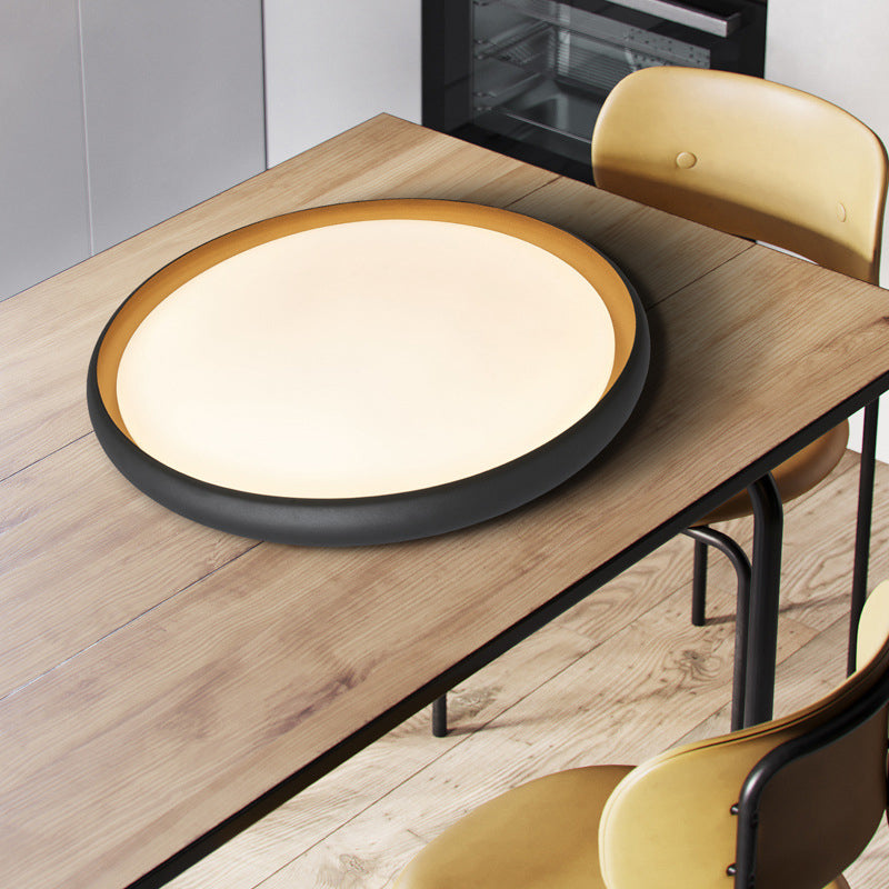 Lampada da soffitto rotonda per soggiorno Lampada da incasso a LED nordica in metallo con paralume in acrilico