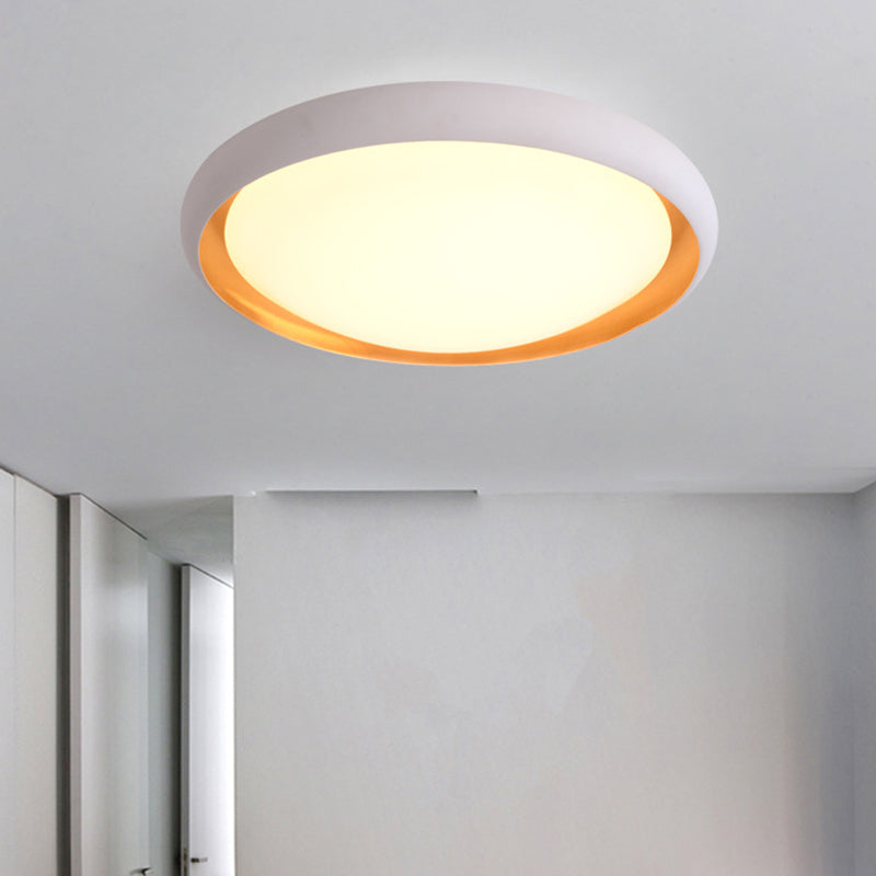 Lampada da soffitto rotonda per soggiorno Lampada da incasso a LED nordica in metallo con paralume in acrilico