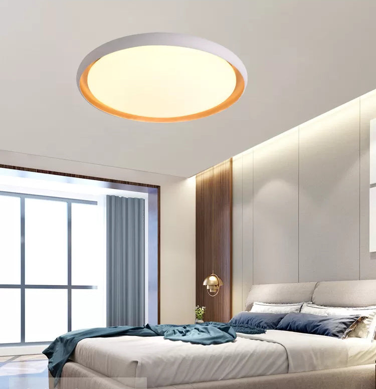 Lampada da soffitto rotonda per soggiorno Lampada da incasso a LED nordica in metallo con paralume in acrilico
