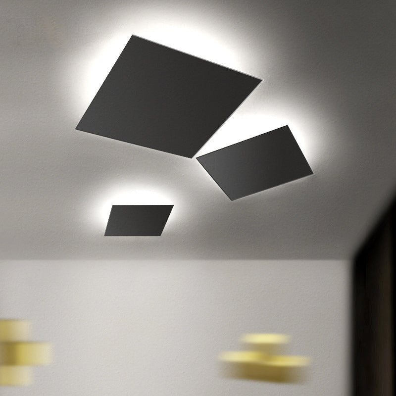 Artistic Nordic Square Flush Mount Lighting Metal Living Room LED Ceiling Flush Light Fixture