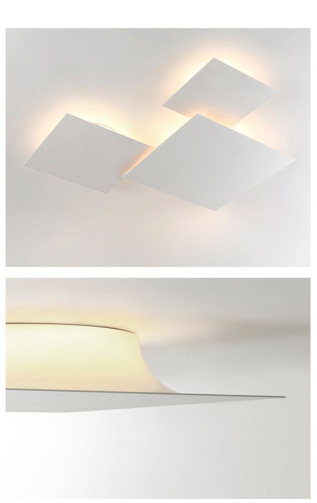 Artistic Nordic Square Flush Mount Lighting Metal Living Room LED Ceiling Flush Light Fixture
