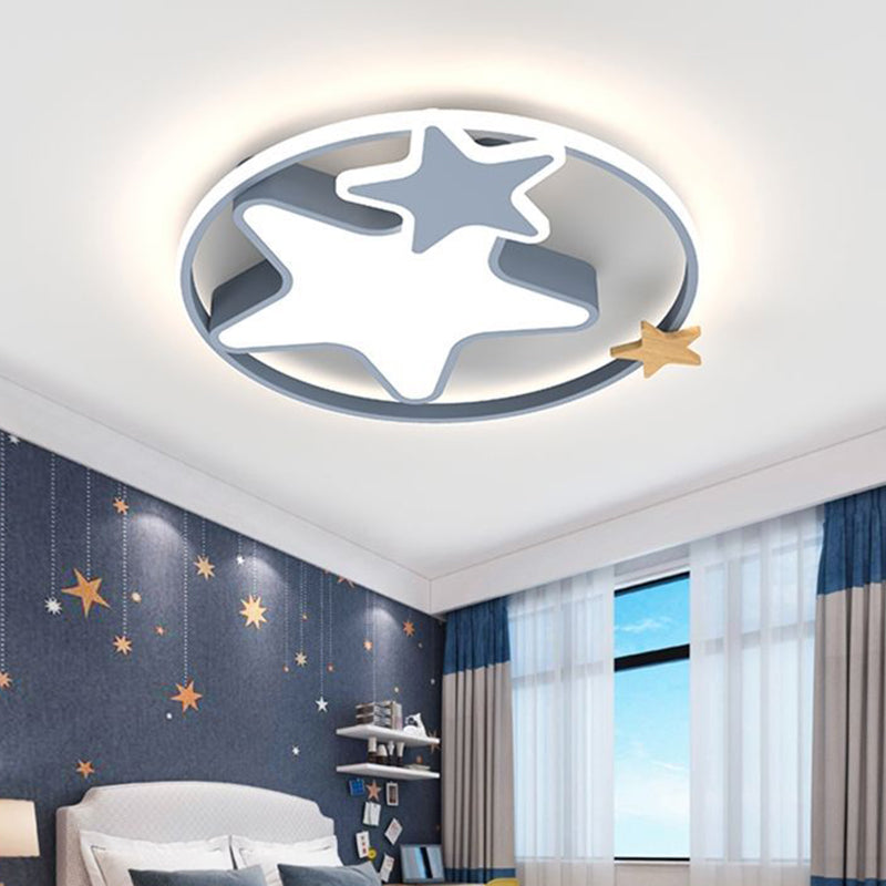 Plafonnier LED gris de forme géométrique, design nordique acrylique, plafonnier pour salon