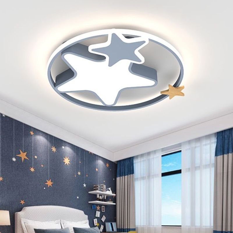 Plafonnier LED gris de forme géométrique, design nordique acrylique, plafonnier pour salon