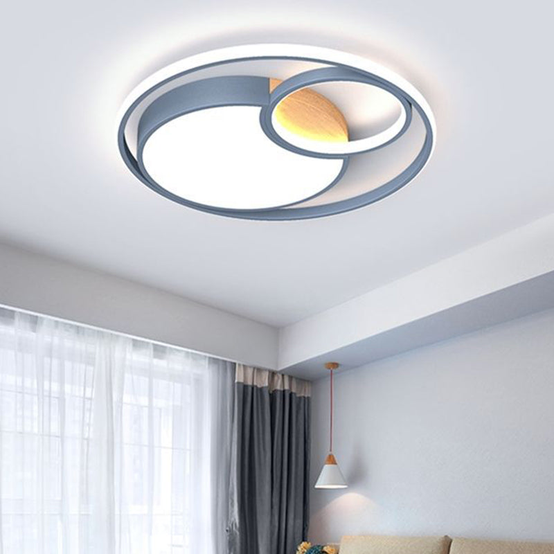 Plafonnier LED gris de forme géométrique, design nordique acrylique, plafonnier pour salon