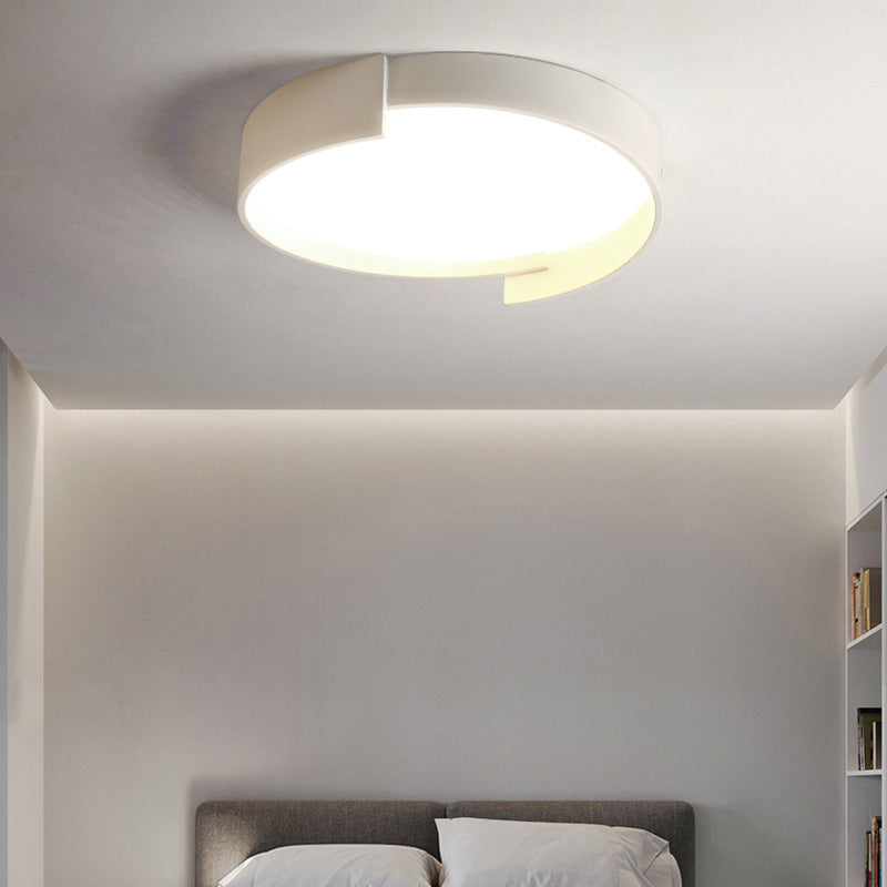 Round LED Ceiling Light Fixture Macaron Acrylic Bedroom Flush Mount Recessed Lighting