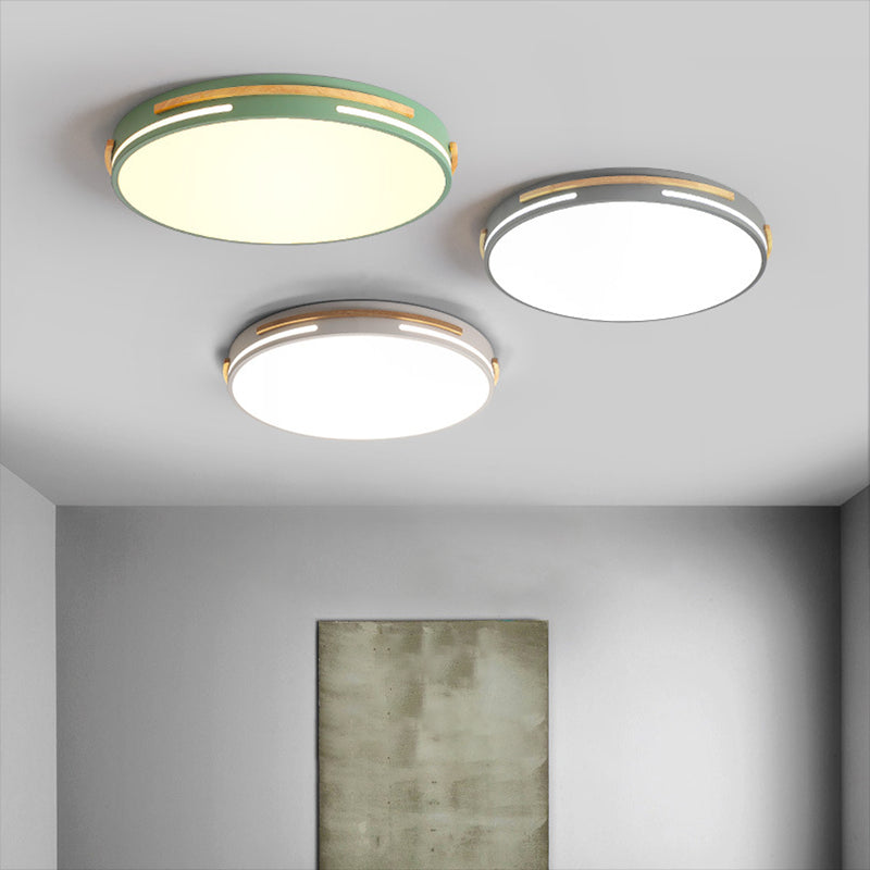 Schlafzimmer Deckenmontierte Lampe Nordic LED Flush Mount Licht mit Trommel Acryl Shade