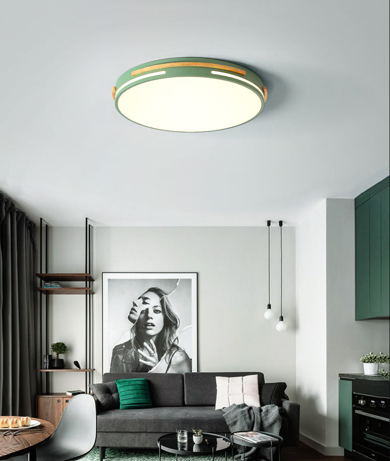 Schlafzimmer Deckenmontierte Lampe Nordic LED Flush Mount Licht mit Trommel Acryl Shade