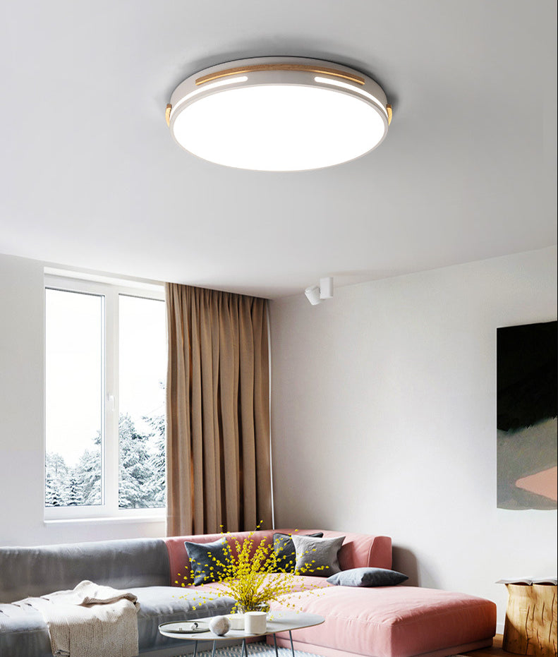 Schlafzimmer Deckenmontierte Lampe Nordic LED Flush Mount Licht mit Trommel Acryl Shade