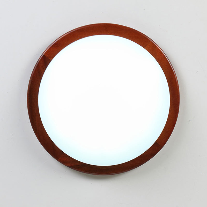 Deckenleuchte aus dunklem Holz mit kuppelförmiger Kuppel, Einfachheit, LED-Acryl-Deckenleuchte für Schlafzimmer