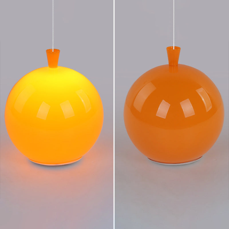 Plafonnier macaron en acrylique à 1 lumière avec cordon de tirage pour maternelle, ballon