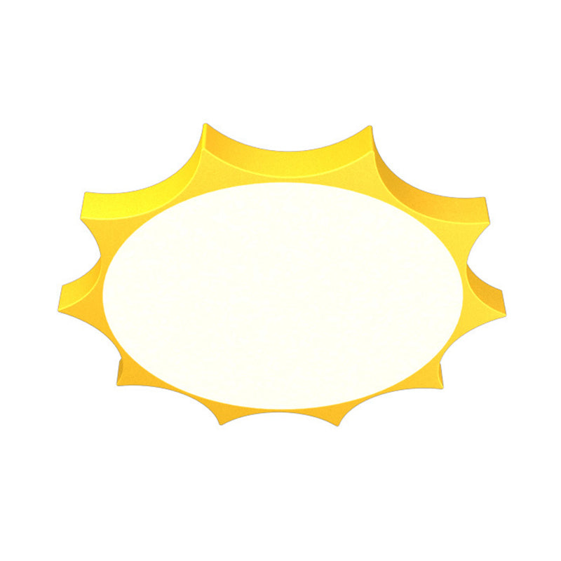 Cartoon zonvormige inbouw plafondlamp acryl kleuterschool LED inbouwlicht in geel