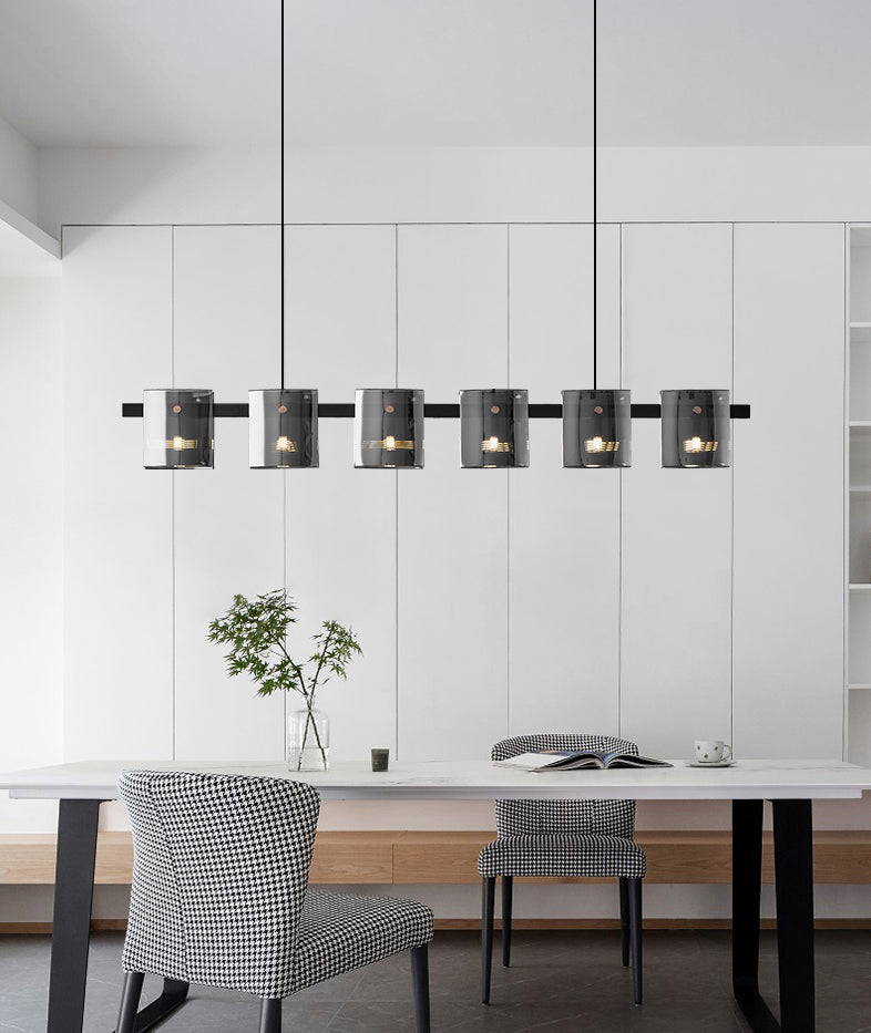 Post Modern Style Tile-shaped Glass Island Light Art Decorative Island Pendant Lamp for Kitchen Bar