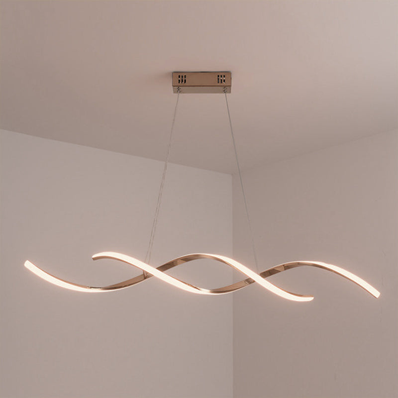 Lumo a pendente a sospensione a sospensione a spirale Light Minimalist LED PENDANT PROVA per sala da pranzo