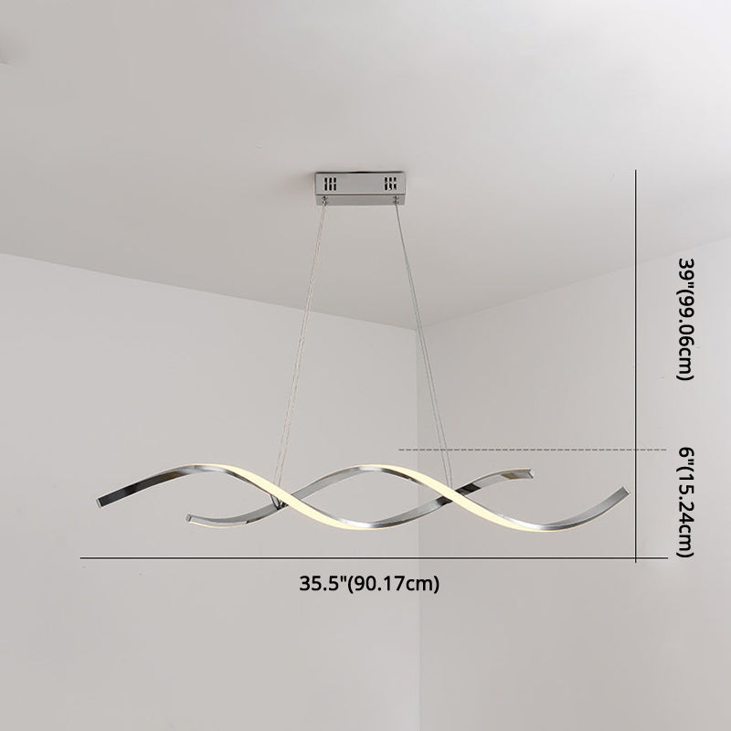 Lumo a pendente a sospensione a sospensione a spirale Light Minimalist LED PENDANT PROVA per sala da pranzo