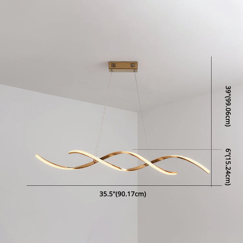 Lumo a pendente a sospensione a sospensione a spirale Light Minimalist LED PENDANT PROVA per sala da pranzo