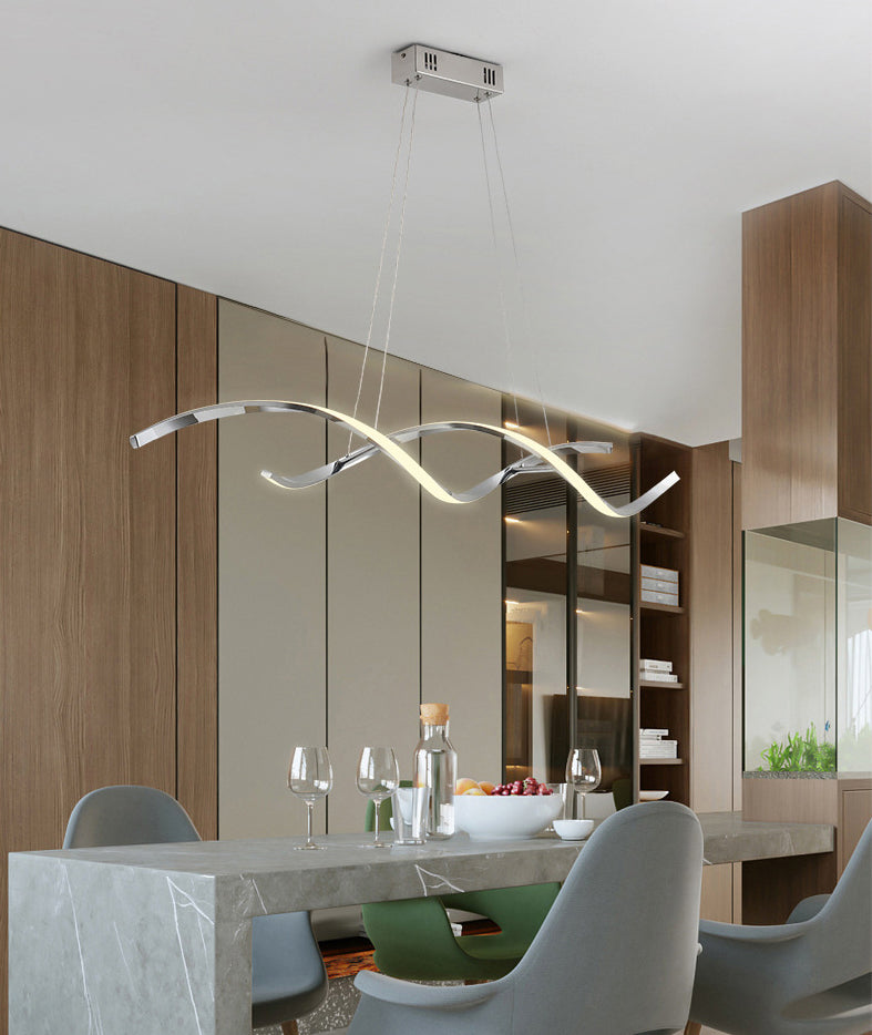 Lumo a pendente a sospensione a sospensione a spirale Light Minimalist LED PENDANT PROVA per sala da pranzo