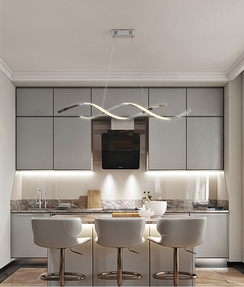 Lumo a pendente a sospensione a sospensione a spirale Light Minimalist LED PENDANT PROVA per sala da pranzo