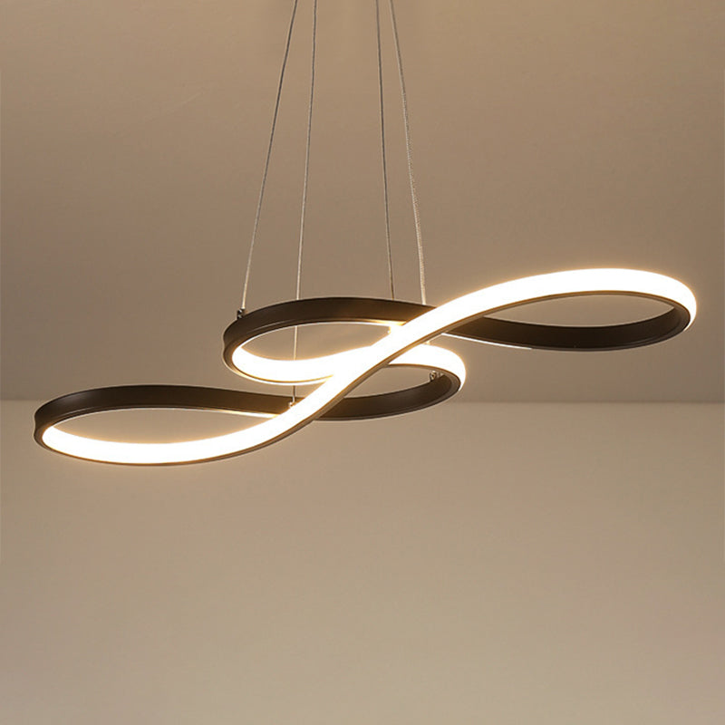 Metal Spiral Hanging Pendant Light Contemporary Style LED Pendant Lighting for Dinning Room