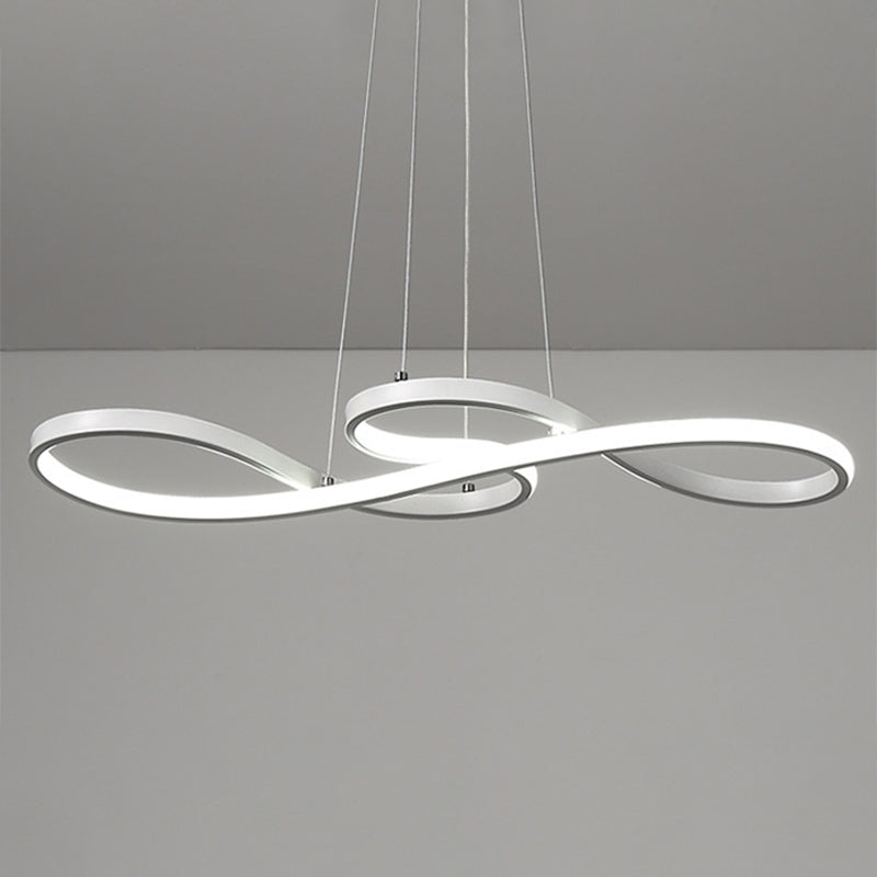 Metal Spiral Hanging Pendant Light Contemporary Style LED Pendant Lighting for Dinning Room