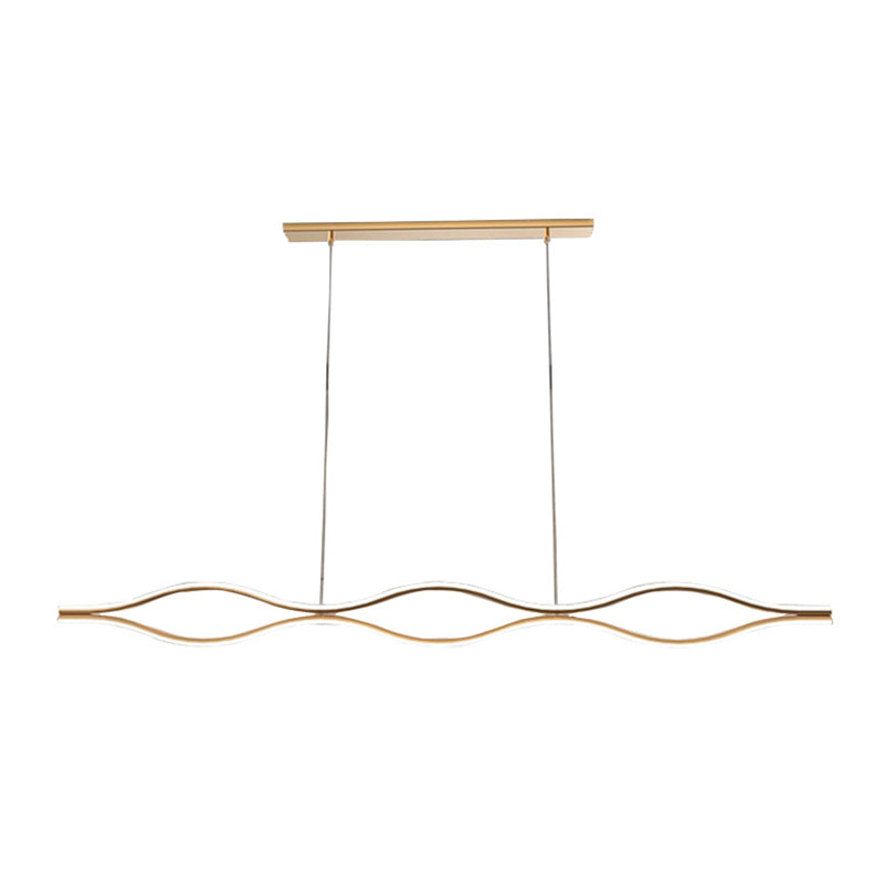 Lumo Curved Metal Island Light Light Modern Style Isola LED Light per sala da pranzo