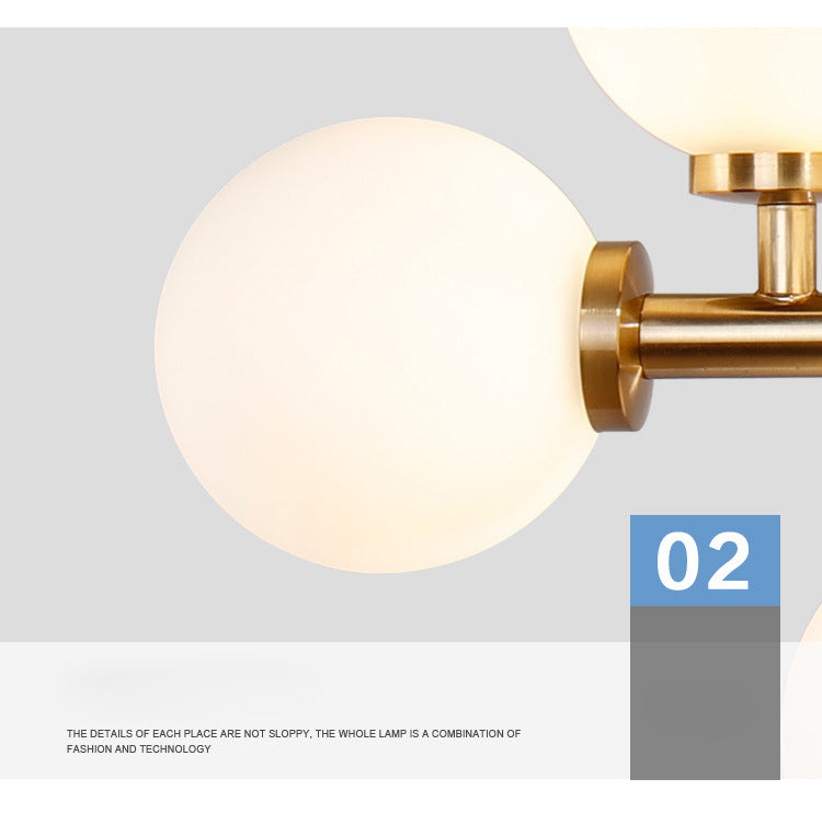 Molecule Island Lighting Fixture Nordic Style Glass Gold Island Chandelier Light