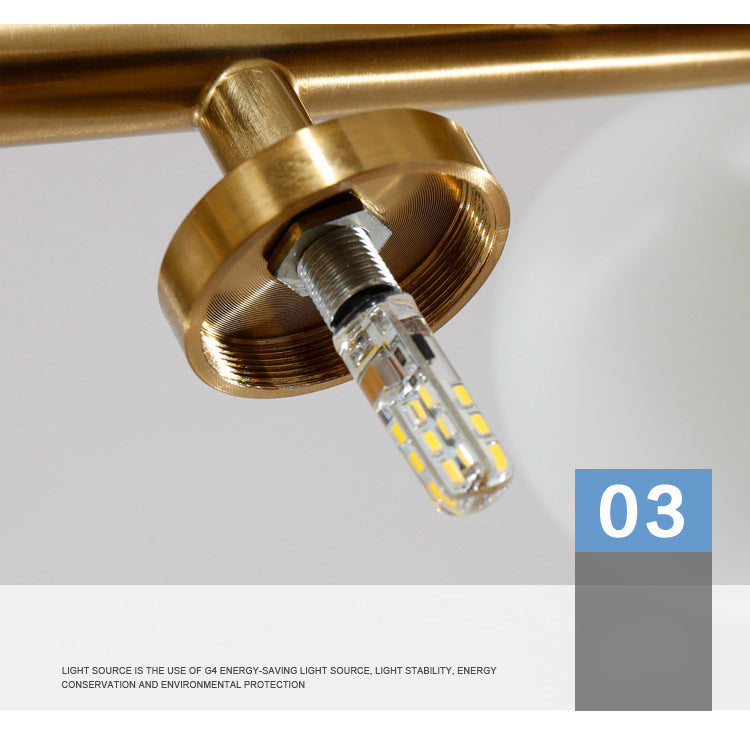 Molecule Island Lighting Fixture Nordic Style Glass Gold Island Chandelier Light