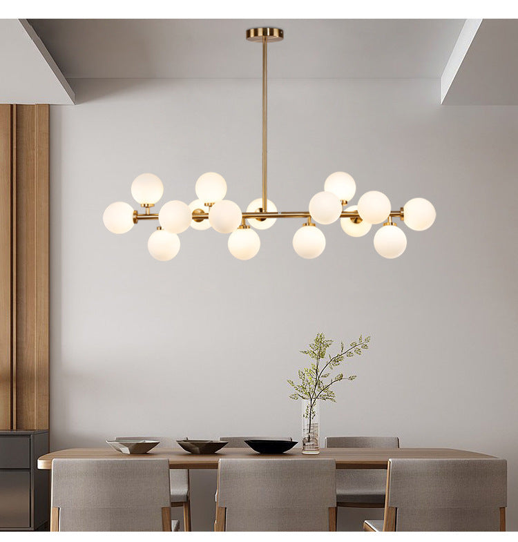 Molecule Island Lighting Fixture Nordic Style Glass Gold Island Chandelier Light