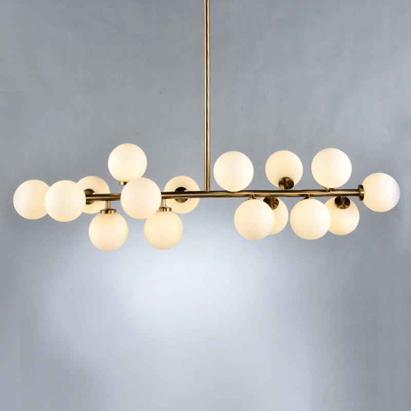 Bubble Island Pendant Light Minimalist Glass Dinning Room Hanging Ceiling Light in Gold