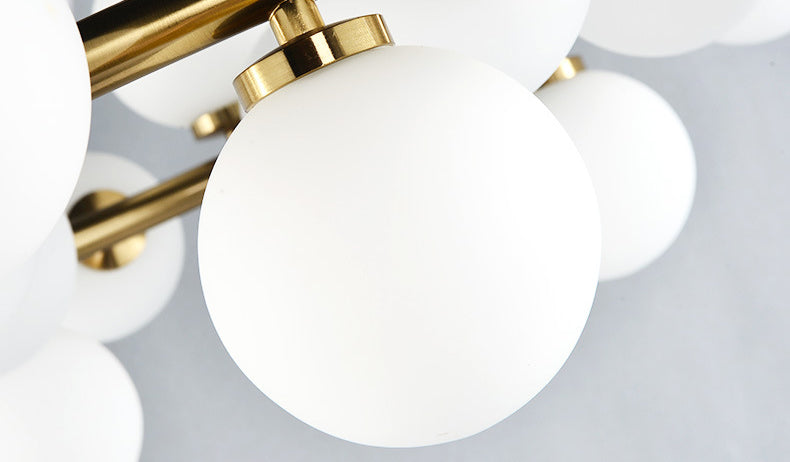 Bubble Island Pendant Light Minimalist Glass Dinning Room Hanging Ceiling Light in Gold