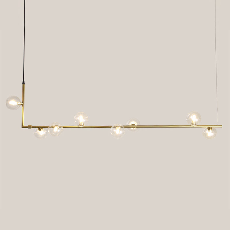 Globe Dinning Room Island Pendant Light Glass Minimalist Island Lighting Fixture