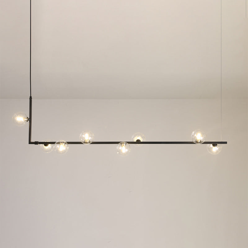 Globe Dinning Room Island Pendant Light Glass Minimalist Island Lighting Fixture