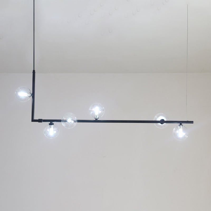 Globe Dinning Room Island Pendant Light Glass Minimalist Island Lighting Fixture