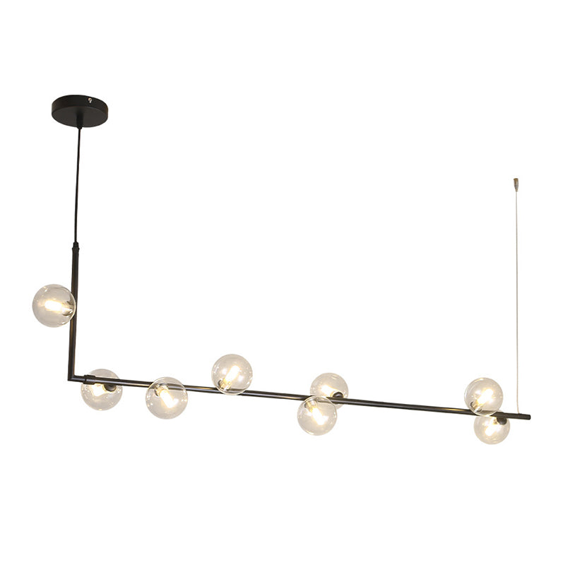 Globe Dinning Room Island Pendant Light Glass Minimalist Island Lighting Fixture