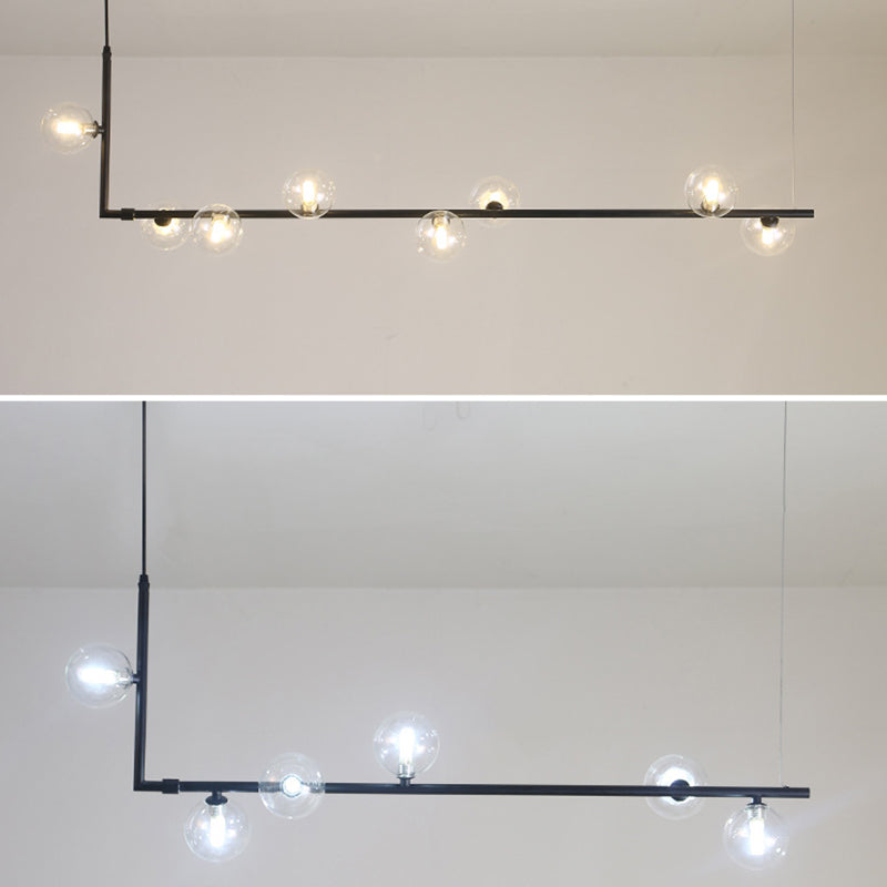 Globe Dinning Room Island Pendant Light Glass Minimalist Island Lighting Fixture