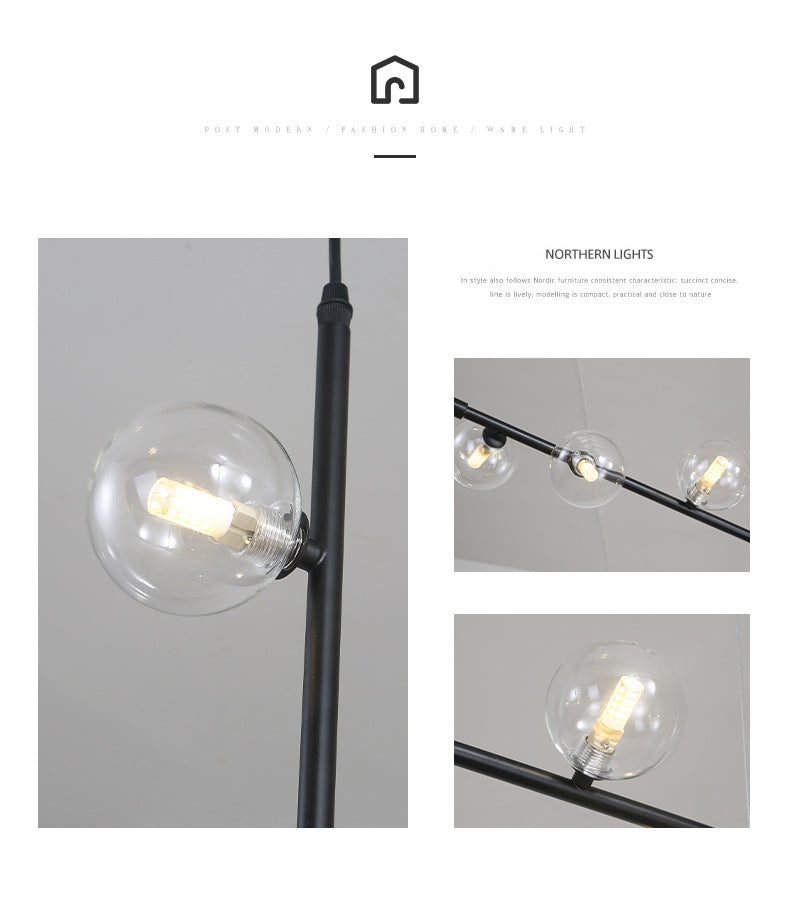 Globe Dinning Room Island Pendant Light Glass Minimalist Island Lighting Fixture