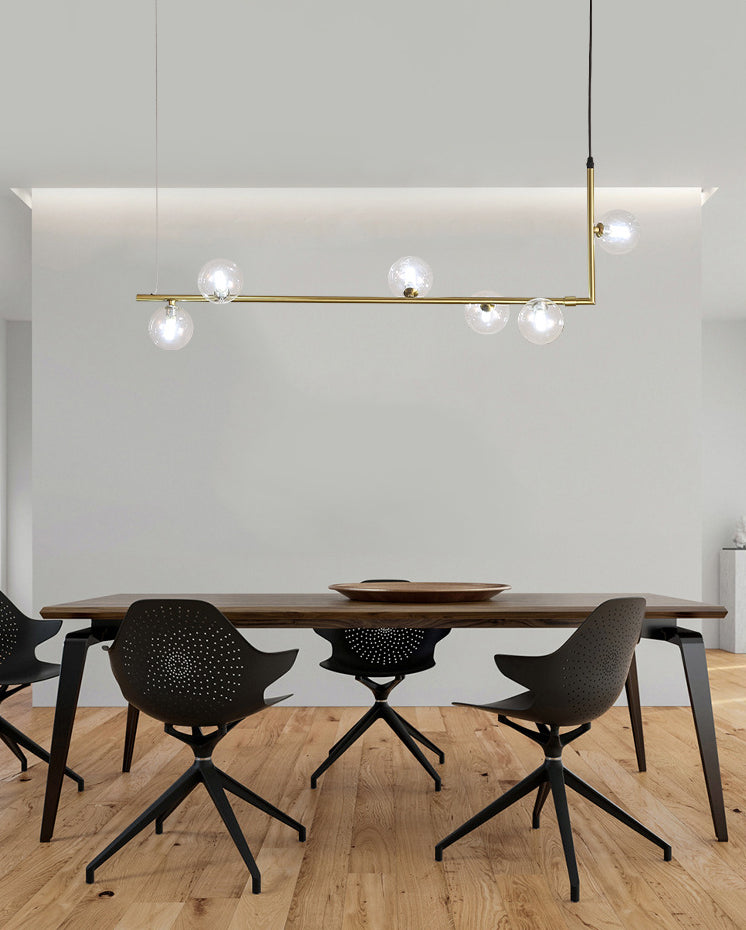 Globe Dinning Room Island Pendant Light Glass Minimalist Island Lighting Fixture