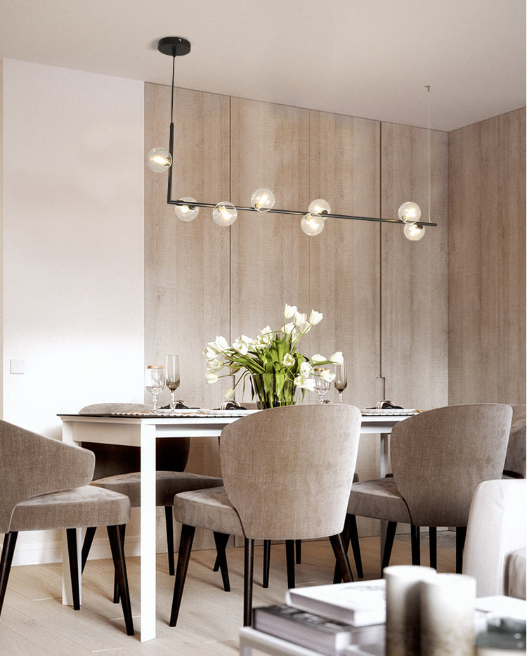 Globe Dinning Room Island Pendant Light Glass Minimalist Island Lighting Fixture