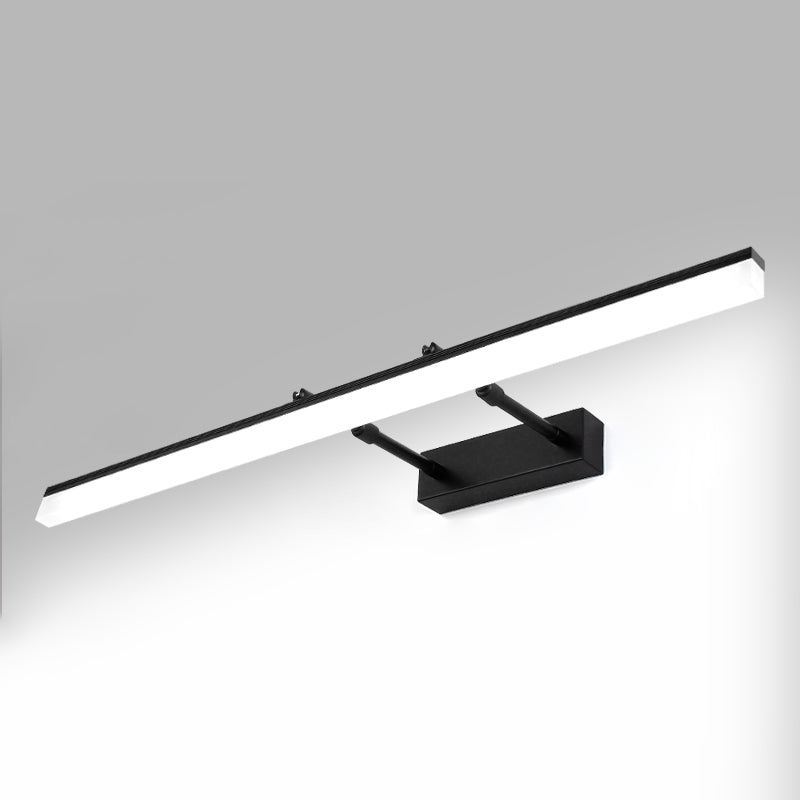 Armed LED Vanity Lamp Modern Minimalist Style Metal Single Vanity Light