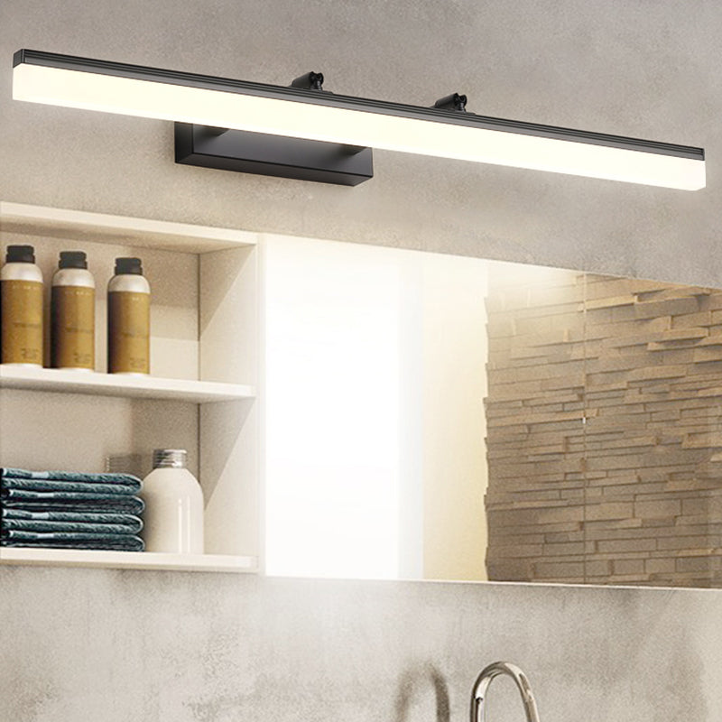 Armed LED Vanity Lamp Modern Minimalist Style Metal Single Vanity Light