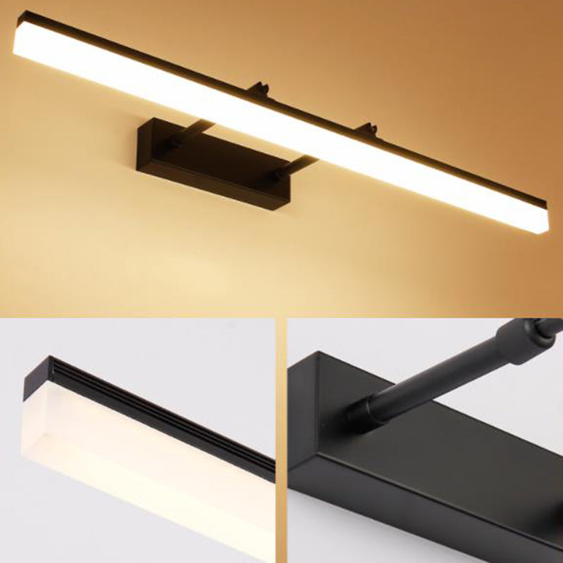 Armed LED Vanity Lamp Modern Minimalist Style Metal Single Vanity Light