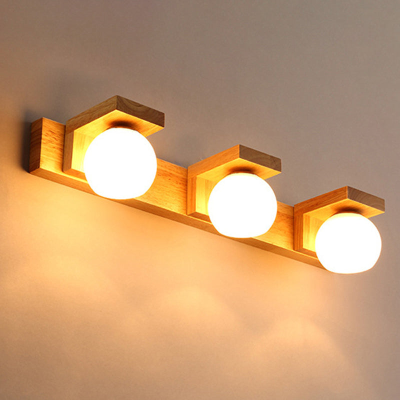 Cubic Vanity Light Modern Minimalist Style Wood Vanity Lamp