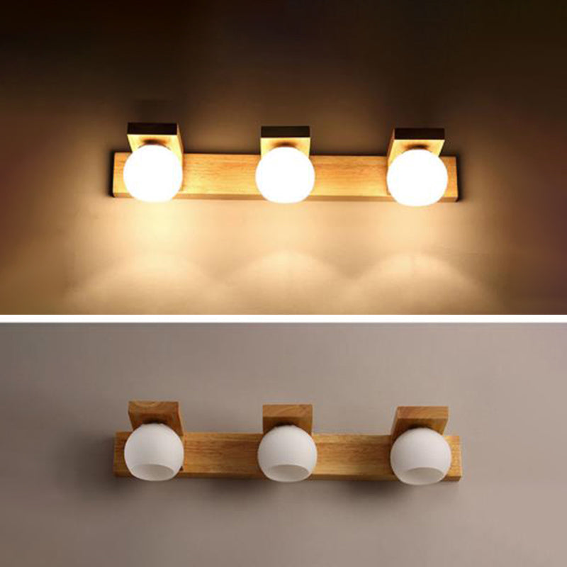 Cubic Vanity Light Modern Minimalist Style Wood Vanity Lamp