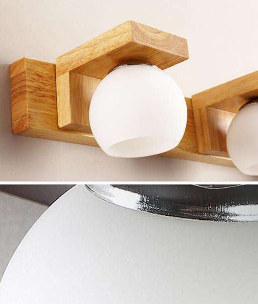 Cubic Vanity Light Modern Minimalist Style Wood Vanity Lamp