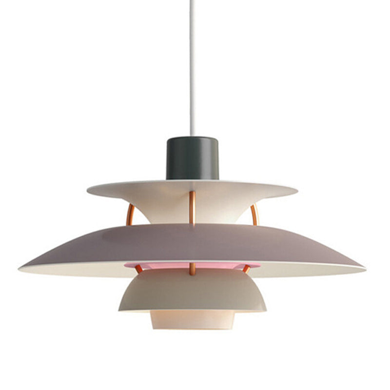 1 Light Tier Pendant Designer Nordic Style Aluminum Ceiling Pendant Light with Hanging Cord for Bedroom