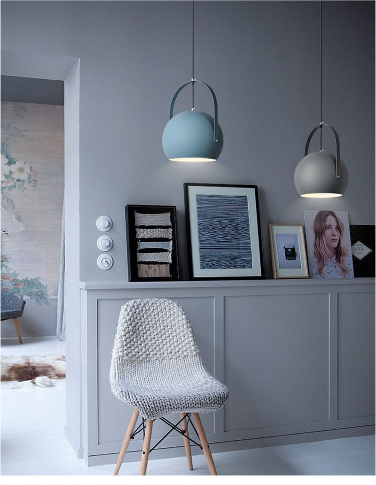 1 leichte Ballhängung Lichter Nordic Style Eisendecke mit hängenden Kabel für das Restaurant